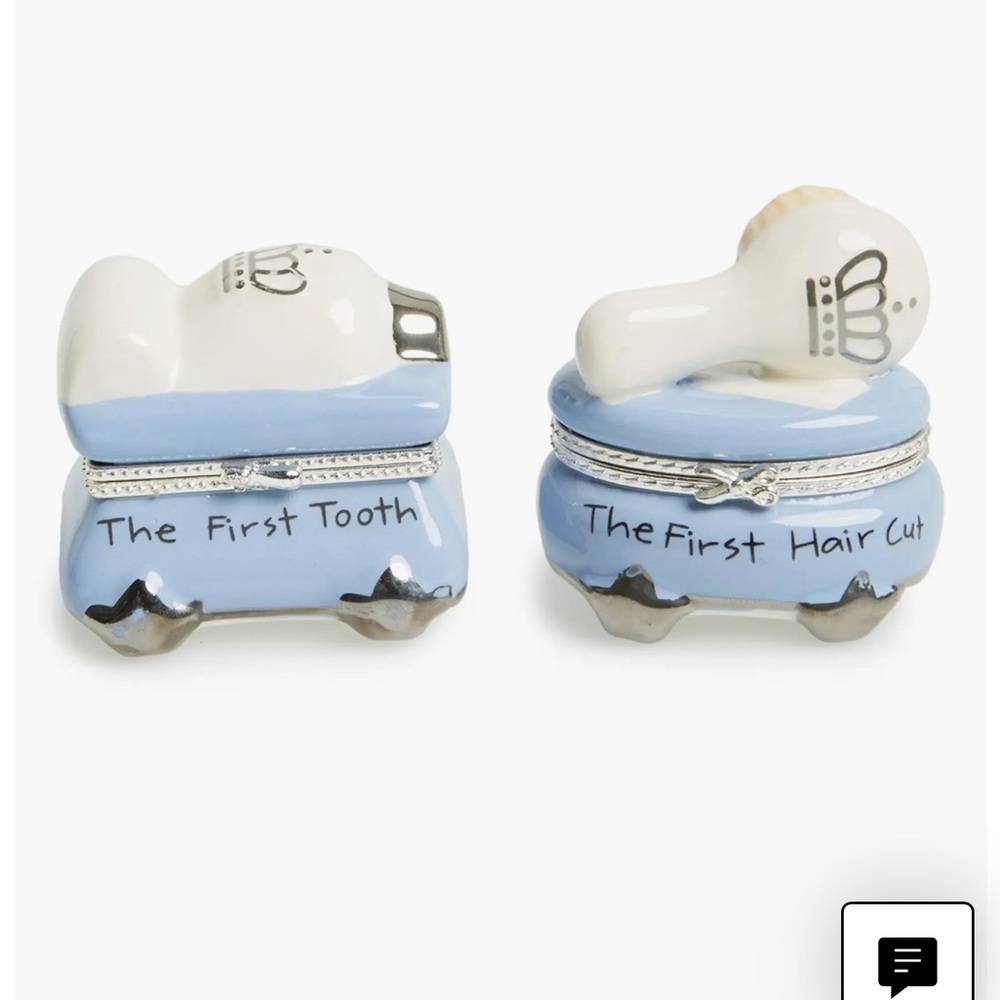 From Nordstrom, mud pie first tooth and first lock of hair set